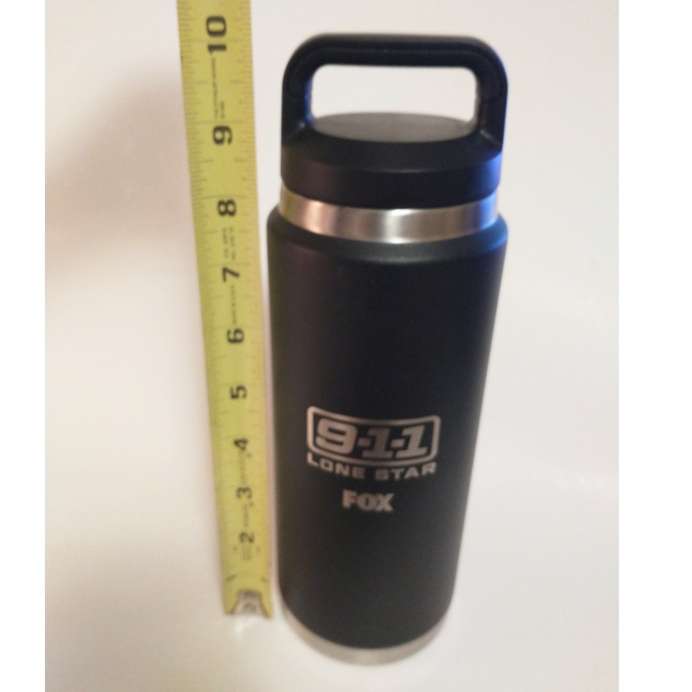 911 Lone Star Igloo 24 oz Stainless Steel Tumbler Vacuum Insulated Bottle Black - Picture 8 of 9